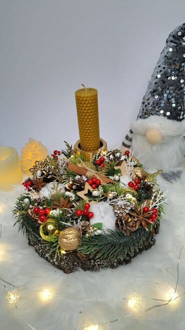 Үй жана бакча: Новогодние композицииручная работа, большой ассортимент! Цены от — 9