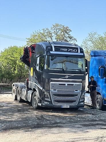 тяжёлый дым: Услуги автокрана-манипулятора на базе тягача Volvo FH16 750 длина — 6