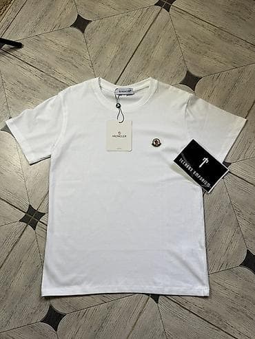 монклер футболка цена: Мужская футболка, M, Moncler, Новый, цвет - Белый, Самовывоз, Платная доставка — 1