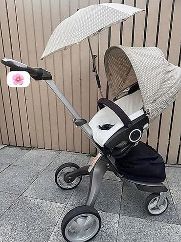 Детский мир: Коляска, Stokke, цвет - Серебристый, Б/у, Самовывоз — 1