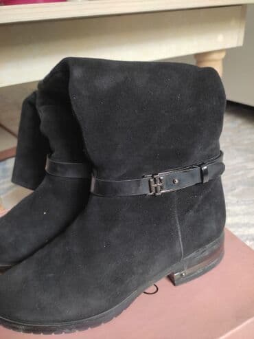 женские сапоги зимние натуральные: Женские сапоги демисезонные из натурального замша. б/у. Качественный — 4