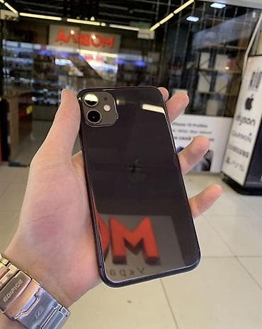 iphone se 32gb: IPhone 11, Б/у, 64 ГБ, Черный, Защитное стекло, 91 % — 2