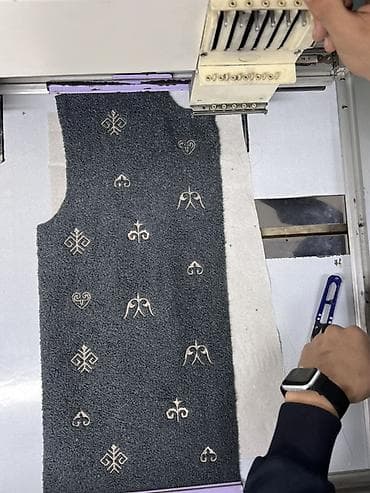 Башка кийим тигүү кызматтары: Услуги промышленной машинной вышивки - Многоигольные вышивальные — 9