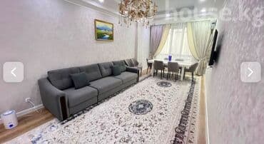 квартира кызыл аскер кудайберген: 2 бөлмө, 73 м², Элитка, 3 кабат, Евроремонт — 3