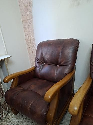 диван раскладной с креслами: Комплект мягкой мебели, цвет - Коричневый — 5