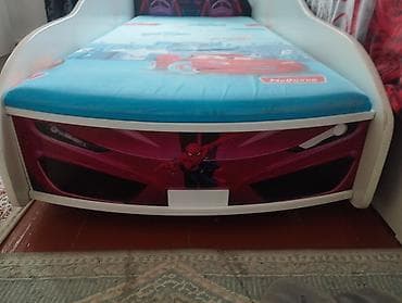 афто краска: Детская кровать-машина с ярким дизайном - Тематика: супергерой и — 1