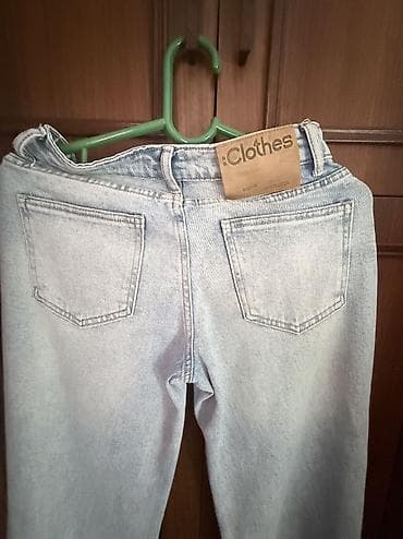 mind error jeans: Светло-голубые джинсы свободного кроя (wide/straight). - Цвет — 2