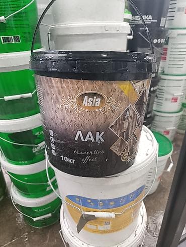 Ички жасалга: Лак Asia “Travertino effect”, 10 кг - Декоративный лак для отделки с — 1