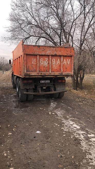 краска авто: Самосвал КамАЗ, оранжевый, 6x4, кузов с гидроподъёмником. Основные — 3