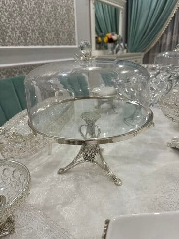 мельхиоровый набор: Распродаю Набор мельхиоровой посуды -дёшево 1.ваза для фруктов -2 шт — 4