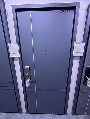 solutions upper: Двери для домов и квартир, Металлическая, Одностворчатая, Китайская, цвет - Серый — 1