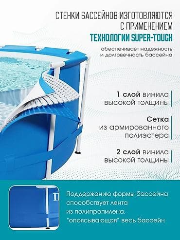 Спорт и отдых: 366/76см. Intex 28210 Каркасный бассейн Metal Frame, 6503л Сборный — 2
