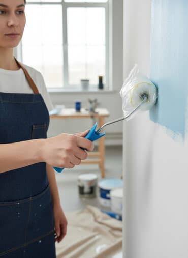 полировщик авто: Валик для окраски с ручкой DECOF - Тип: мини-ролик с проволочной — 1