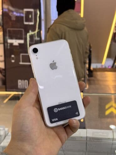 аренда беспроводных микрофонов: IPhone Xr, Б/у, 128 ГБ, Белый, 76 % — 1