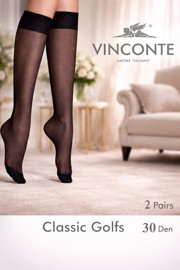 Джинсы: Женские гольфы VINCONTE, 30 den. - Формат: 2 пары в упаковке - — 3