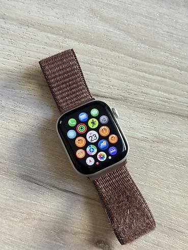 Техника жана электроника: Apple Watch (алюминиевый корпус, светло‑серый) с прямоугольным — 3
