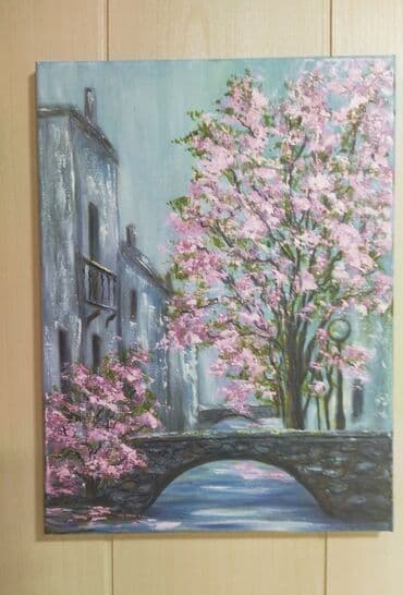 декоративные картины: Картина ручной работы.холст,акрил,паталь,лак.49см — 5