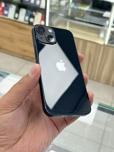 12: IPhone 13 mini, Б/у, 128 ГБ, Midnight, Защитное стекло, 85 % — 2