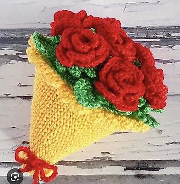 фруктовая корзина цена: Вязаные букеты роз крючком - Авторские розы, связанные вручную из — 3
