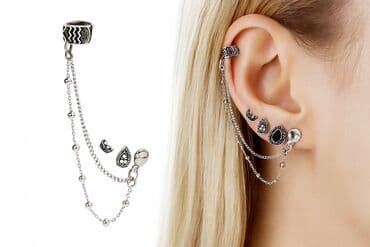 где можно купить орбизы: Стильный набор серёг-каффов с цепочками — это смелое украшение — 1