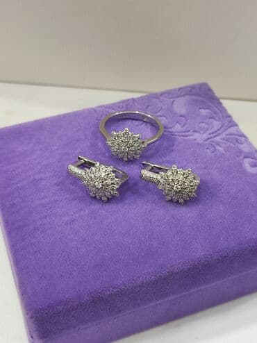 свадебные платья от производителя: Набор украшений, Проба 925, Женские, Новый — 2