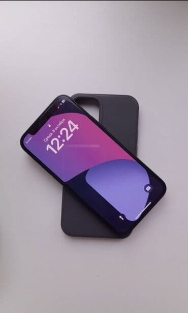 IPhone 12 mini, Б/у, 128 ГБ, Black Titanium, Чехол, 70 %