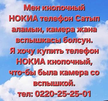Покупка: кнопочный телефон Nokia с камерой и вспышкой. Ищу