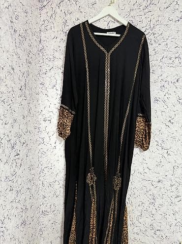 Платья: Абайи и длинные платья в восточном стиле 1) Черная абайя (Турция) - — 9