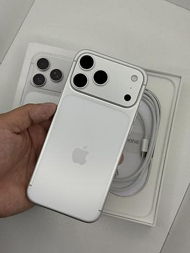 обмен на электро: IPhone 17 Pro Max, Б/у, Серебристый, Кабель, Коробка, 100 % — 2