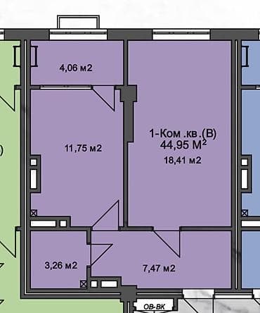 реалтор: Строится, Элитка, 1 комната, 46 м² — 3
