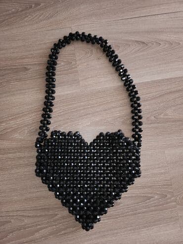 сумка для перчаток: Сумка сердечко из бусин — 1