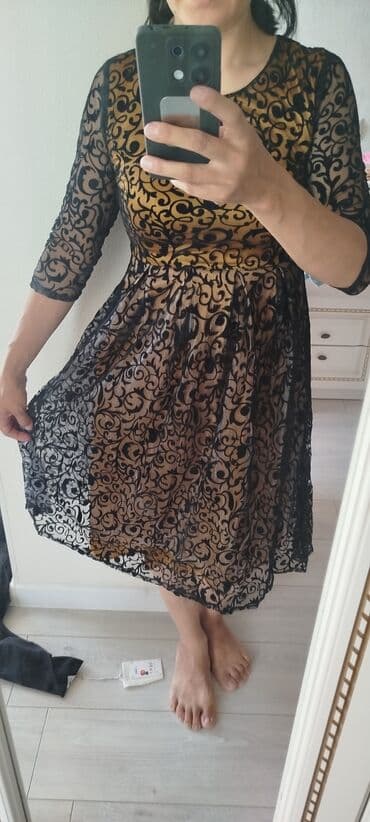 детское леопардовое платье: Повседневное платье, Лето, Длинная модель, Полиэстер, M — 1