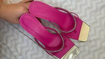 Босоножки, 39, Mango, Б/у, цвет - Розовый, Самовывоз