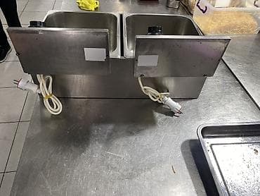 Кухонные плиты и варочные поверхности: Фритюрница 11л+11л (670х450х350мм; 220В; 5KBT) Установка настольная — 4