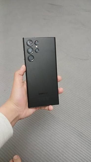 Samsung Galaxy S22 Ultra, Б/у, 128 ГБ, цвет - Черный, 2 SIM
