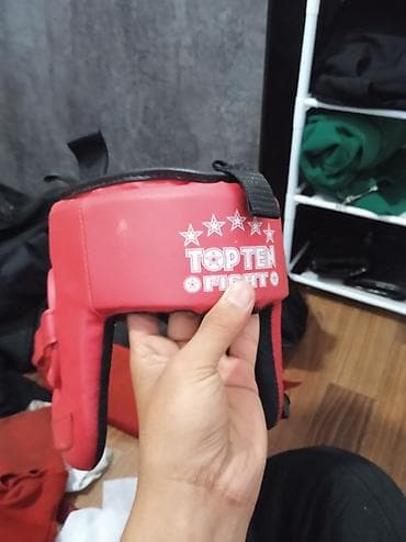 шлем для мма: Шлем Защитный шлем для единоборств TOP TEN Fight, красный. - — 2