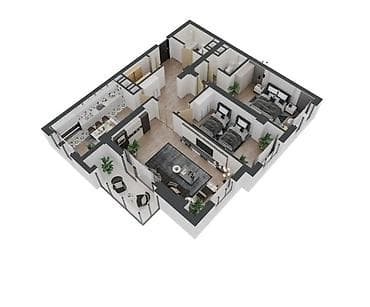 Продажа квартир: 2 комнаты, 79 м², 10 мкр Элитка, 13 этаж, ПСО (под самоотделку) — 2