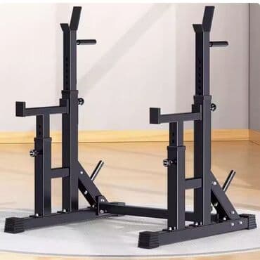 турник для дома напольный: Стойка для жима приседа Гриф/Штанга. выдерживает 300 кг заводская — 1