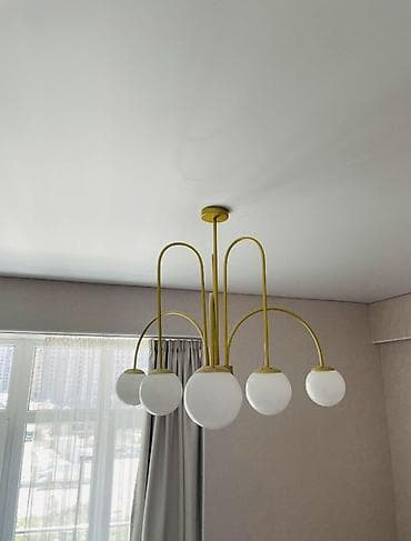 led matrix panel: Дизайнерская потолочная люстра с 6 плафонами - Стиль: современная — 5