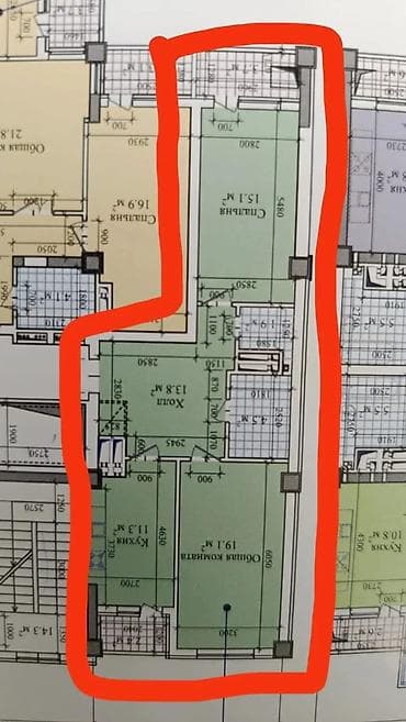 dostuk: 2 комнаты, 72 м², Элитка, 2 этаж, Готовая ПСО (под самоотделку) — 2