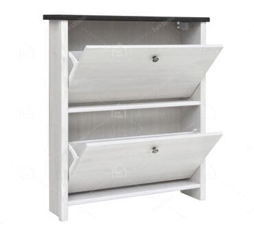 купить шкаф для обуви: Компактная обувница Porto для интерьера в скандинавском стиле. Белый — 2