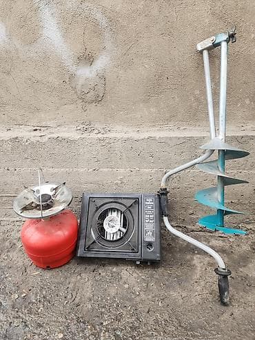 Продаю Ледобур диаметар 180 и плиткуплитка новая с газовым балоном