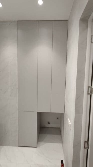 термометр кухонный: Кире бериш үчүн гарнитур, Шкаф, МДФ, түсү - Боз — 17