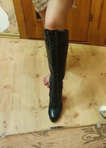 сапоги из натурального меха и кожи: Продаю Деми-сапоги, на шнуровке, качество огонь! Очень удобные — 3