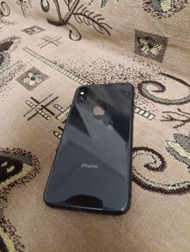 IPhone X, Б/у, 256 ГБ, Black Titanium, Чехол, 100 %