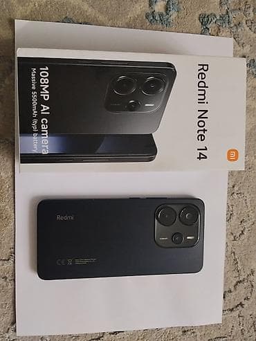 Redmi, Redmi Note 14, 128 ГБ, цвет - Черный, 2 SIM