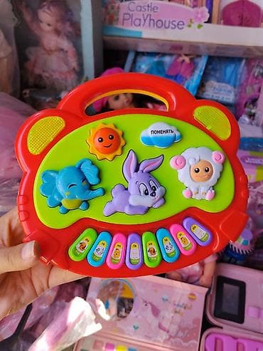 Детская музыкальная игрушка-пианино с животными - Яркое пластиковое