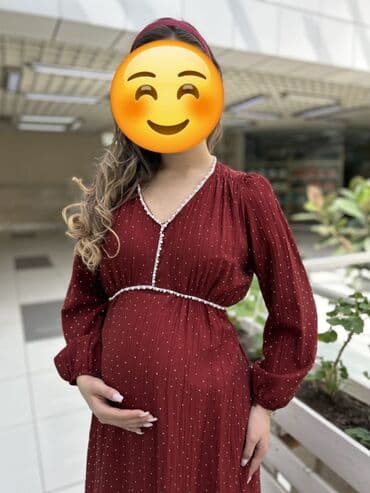 длинные платья в пол для беременных: Повседневное платье, Длинная модель, L — 2