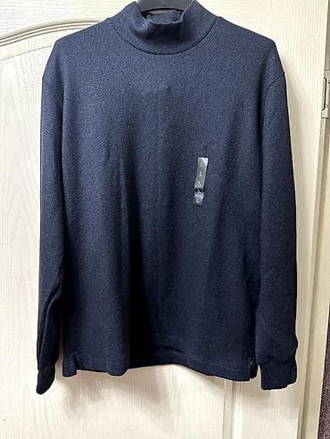 стойка воротник: Лонгслив, цвет - Серый, L — 1