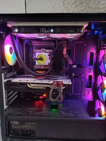 rgb: Компьютер, ядер - 6, ОЗУ 16 ГБ, Для работы, учебы, Б/у, Intel Core i7, AMD Radeon RX 580, HDD + SSD — 2